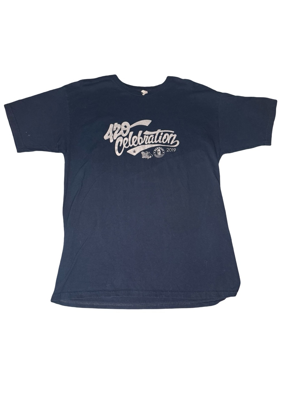 420 celebration Dab Day shirt 2019 Navy Blue Graphic T‑Shirt with White Print